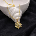 Celestial Sun Charm Necklace