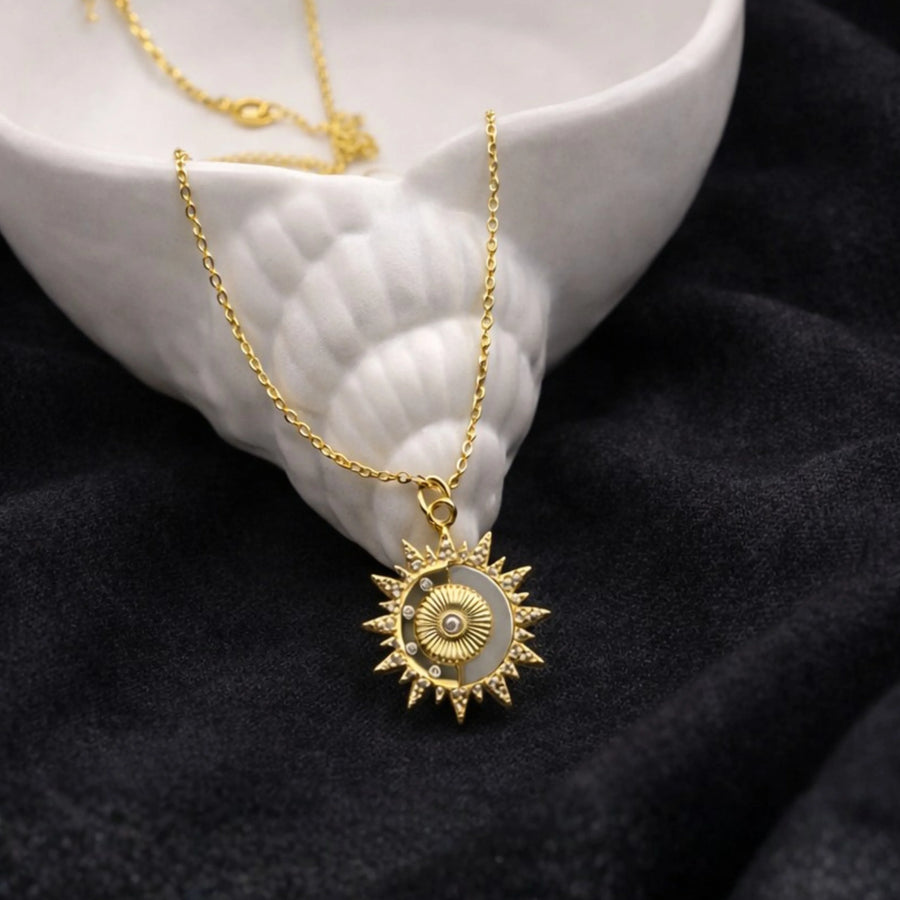 Celestial Sun Charm Necklace