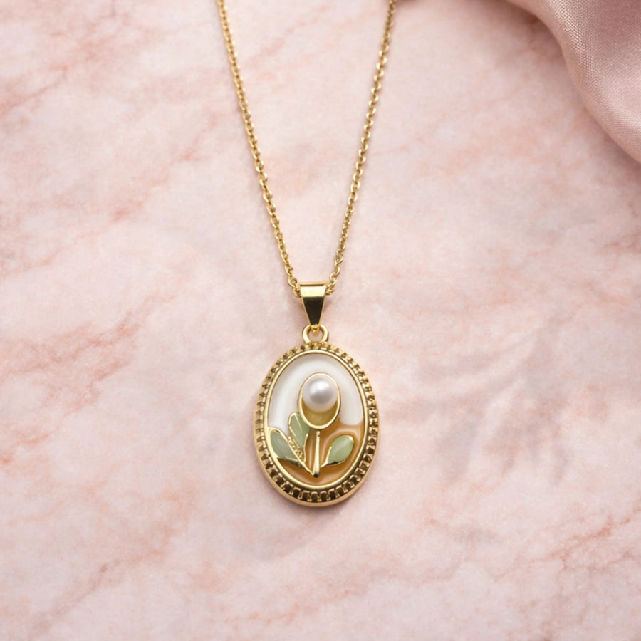 Pearl Bloom Charm Necklace