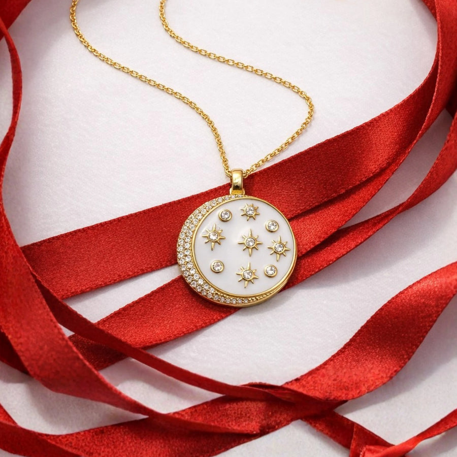 Celestial Moon Charm Necklace