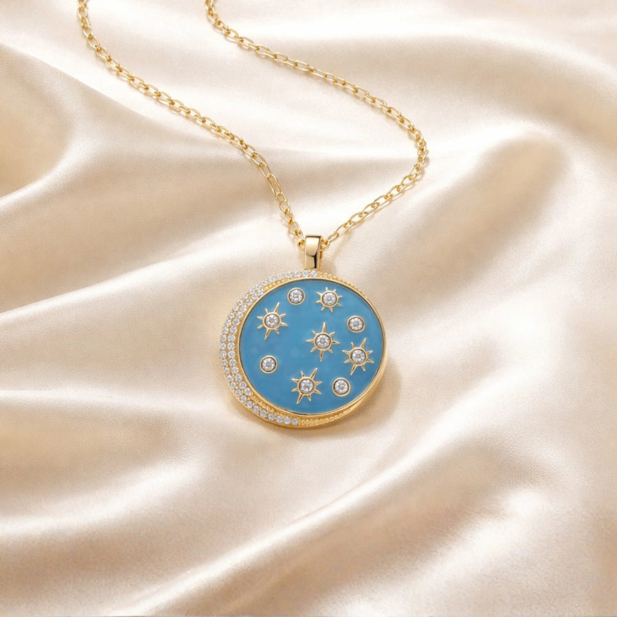 Celestial Star Disc Necklace