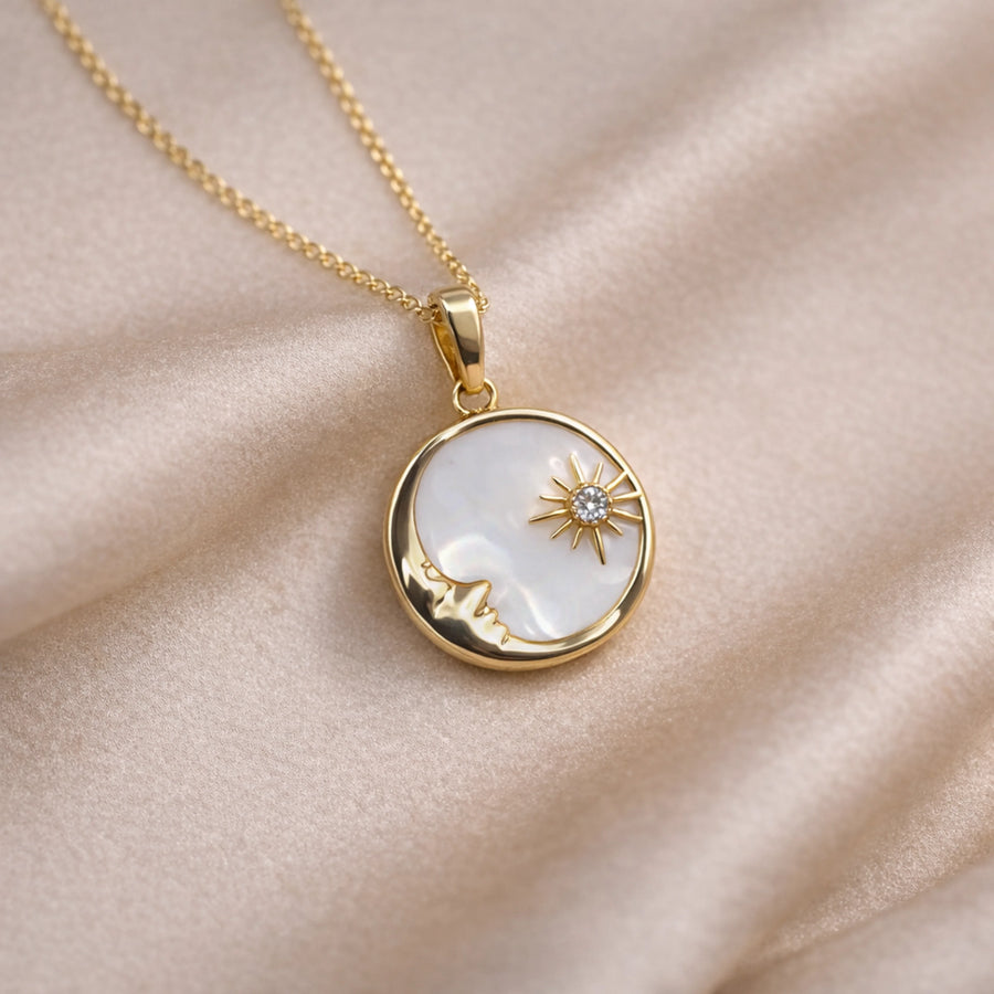 Lunar Sun Charm Necklace