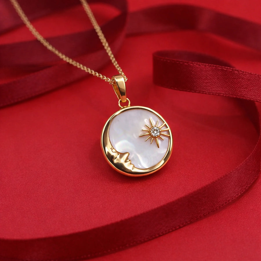 Lunar Sun Charm Necklace