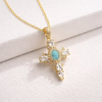 Radiant Cross Charm Necklace
