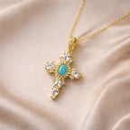 Radiant Cross Charm Necklace