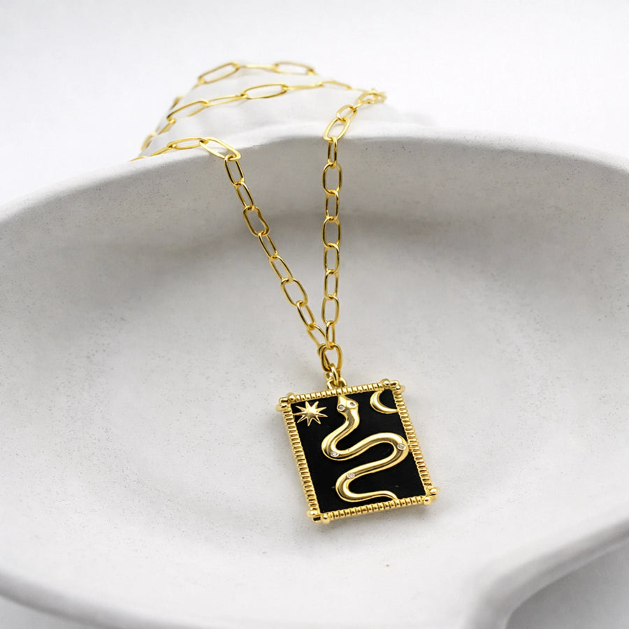 Mystic Serpent Charm Necklace
