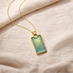 Azure Sunray Pendant Necklace