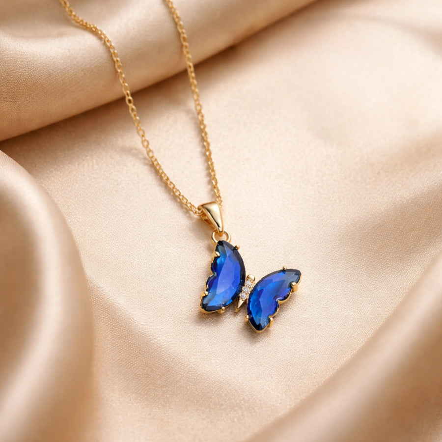 Sapphire Flutter Butterfly Necklace