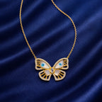 Evil Eye Butterfly Charm Necklace
