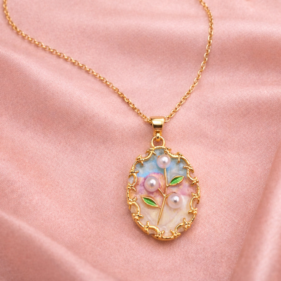 Pastel Bloom Charm Necklace