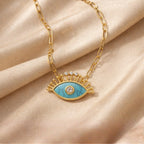 Radiant Evil Eye Charm Necklace
