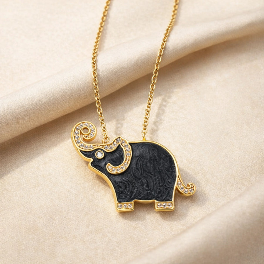 Majestic Elephant Charm Necklace