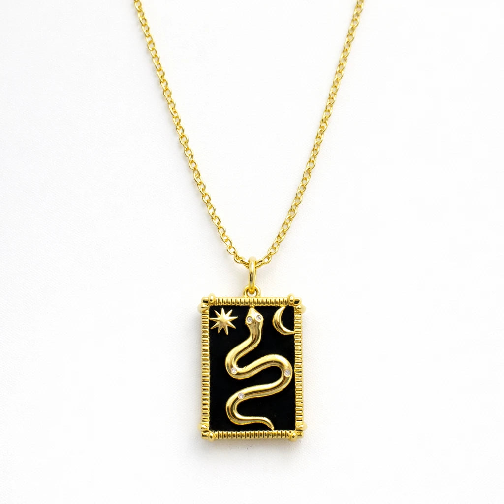 Mystic Serpent Charm Necklace