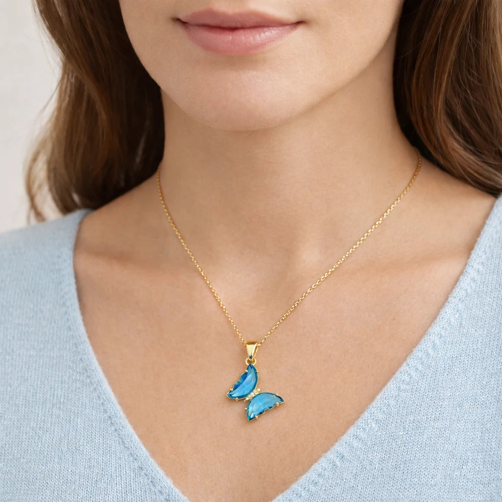 Butterfly Radiance Charm Necklace