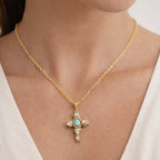 Radiant Cross Charm Necklace