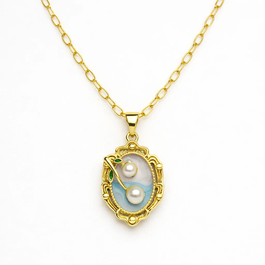 Harmony Pearl Charm Necklace