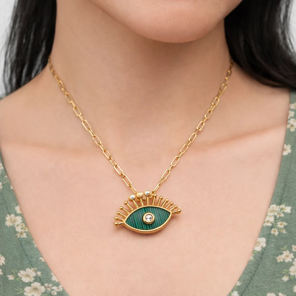 Celestial Evil Eye Charm Necklace