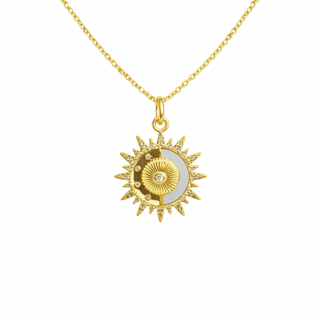 Celestial Sun Charm Necklace