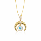 Crescent Eye Charm Necklace