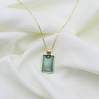 Azure Sunray Pendant Necklace