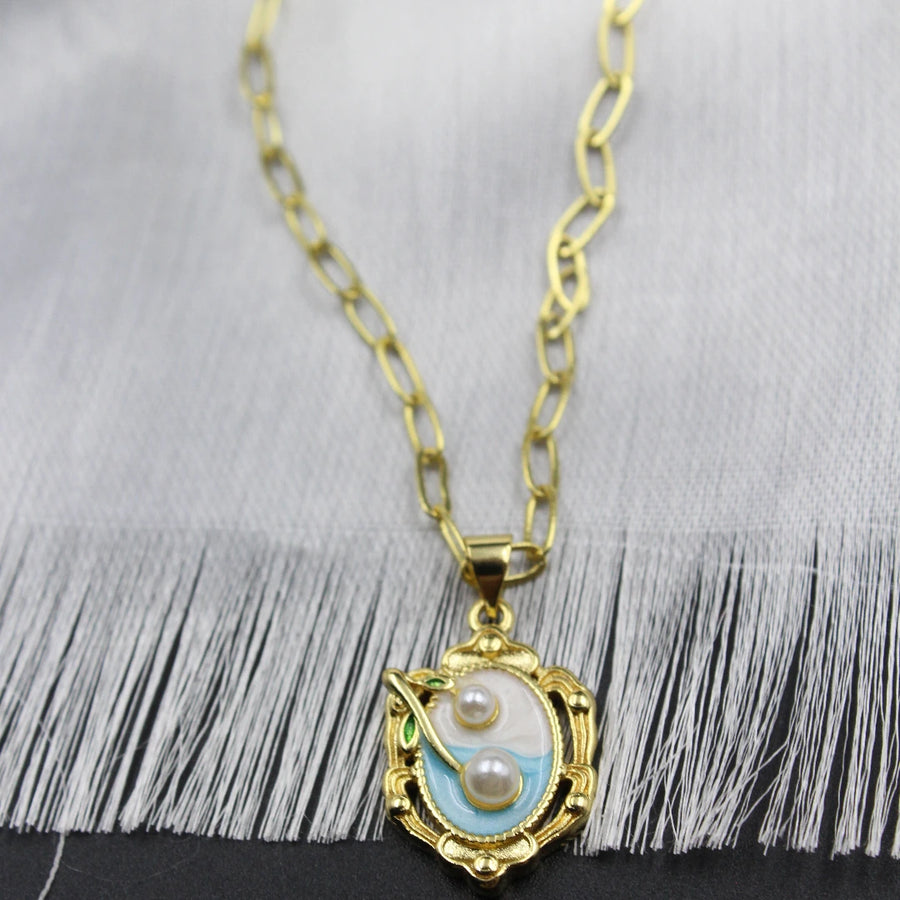 Harmony Pearl Charm Necklace