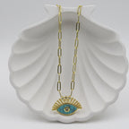 Radiant Evil Eye Charm Necklace