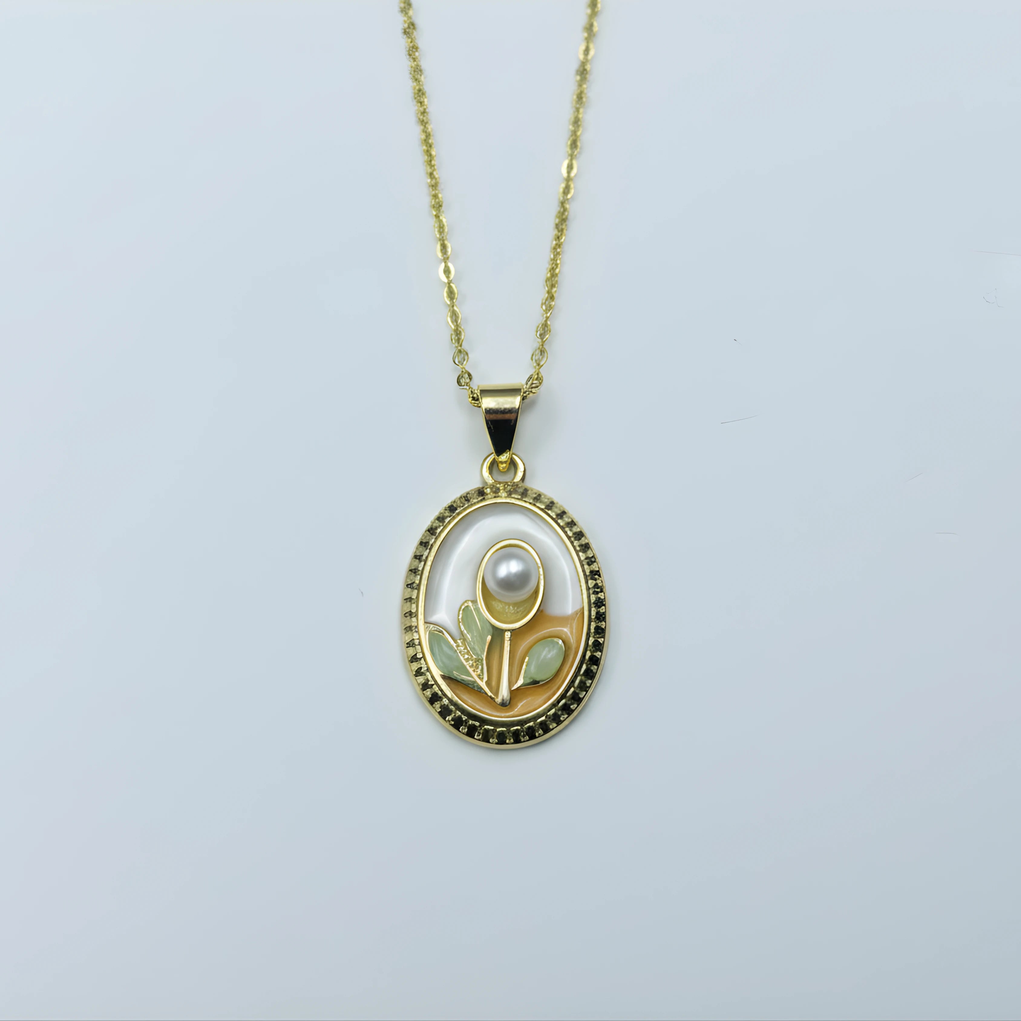 Pearl Bloom Charm Necklace