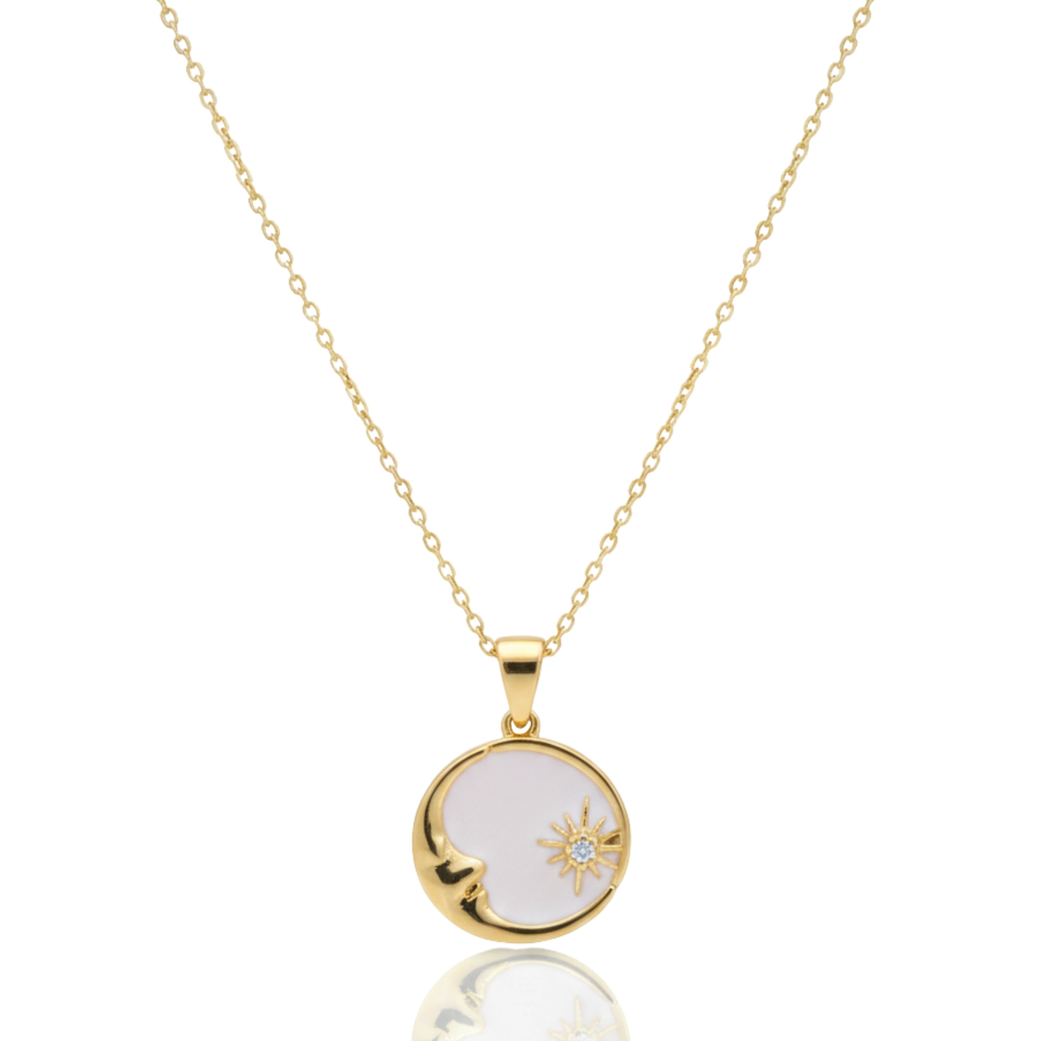Lunar Sun Charm Necklace