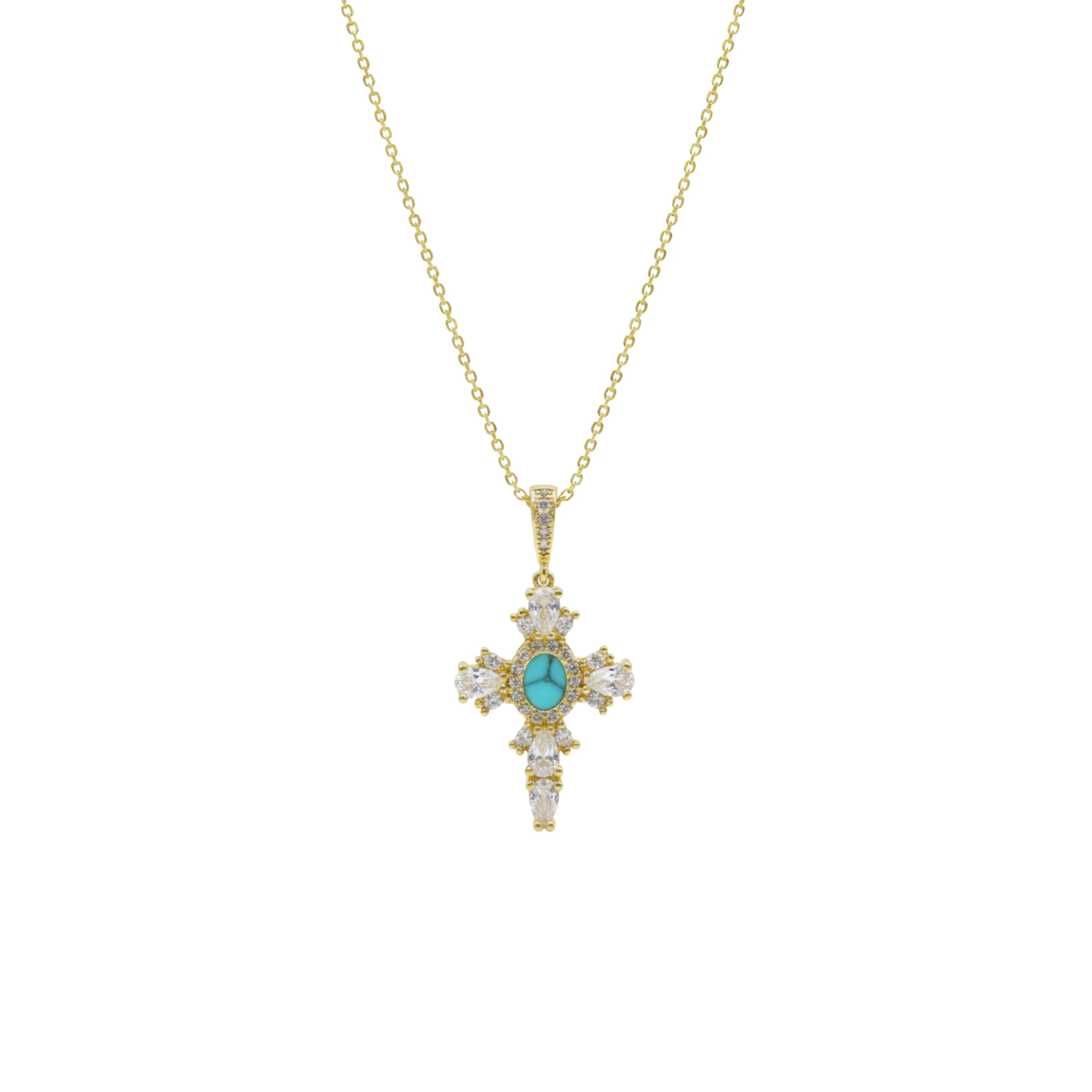 Radiant Cross Charm Necklace