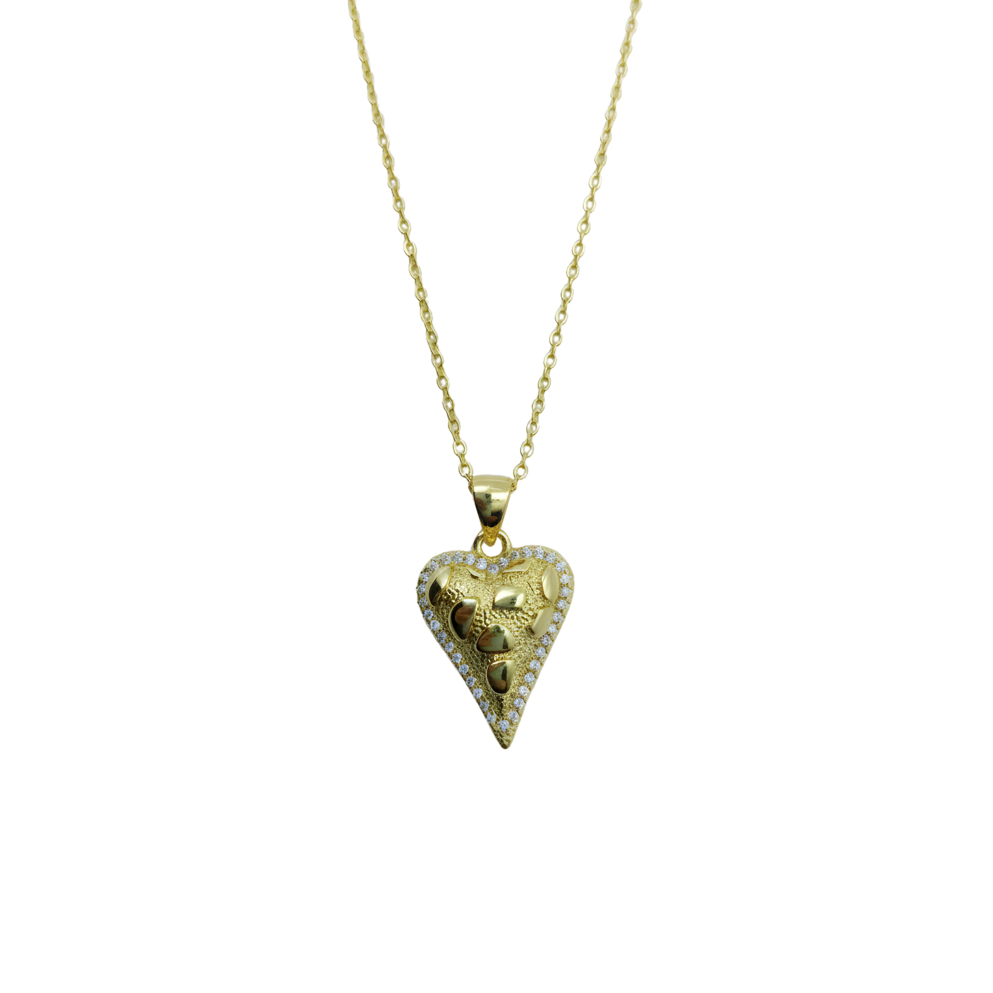 Golden Leaf Heart Necklace
