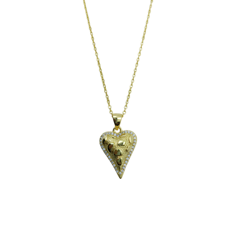 Golden Leaf Heart Necklace