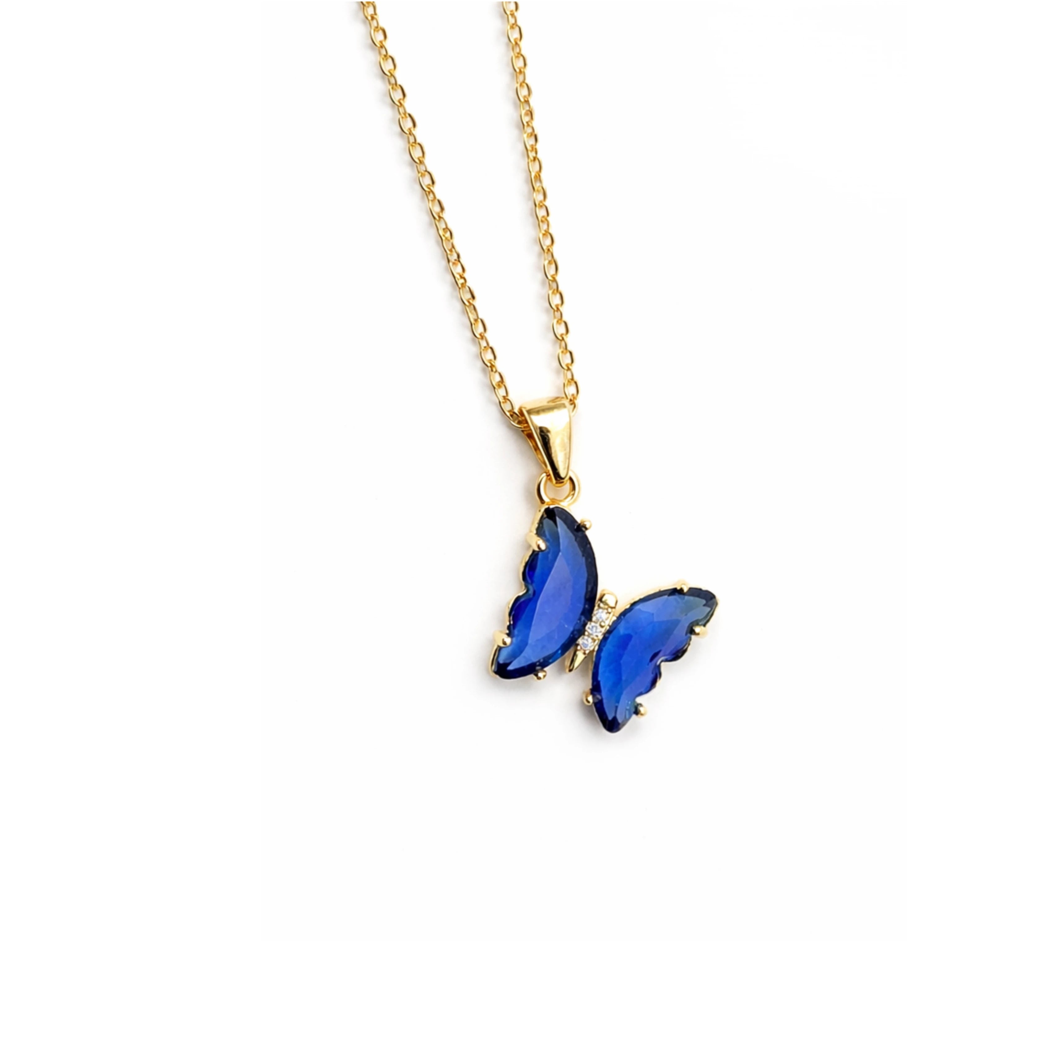 Sapphire Flutter Butterfly Necklace