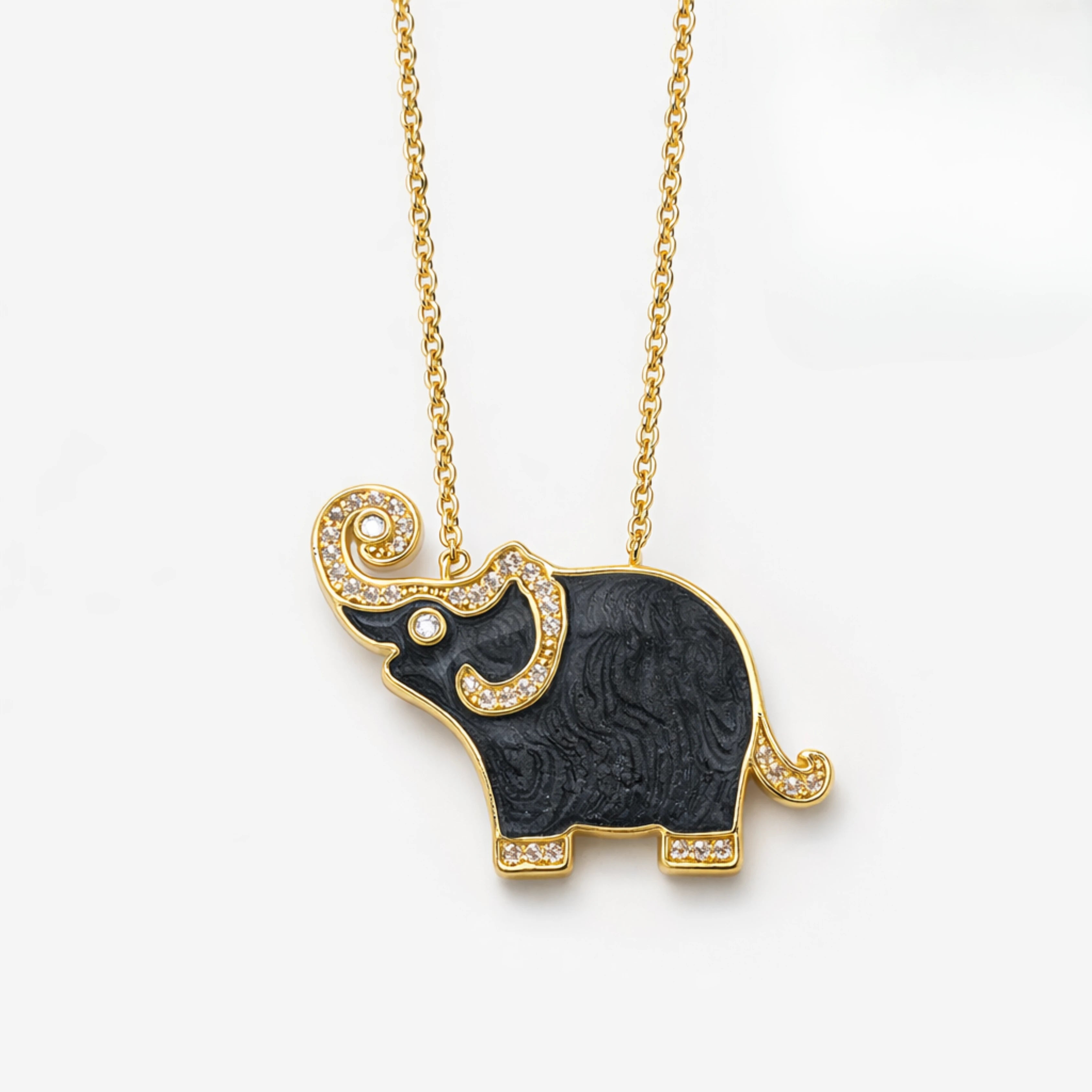 Majestic Elephant Charm Necklace
